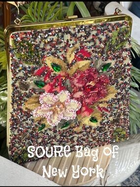 Vintage Beaded and Embroidered Handbag